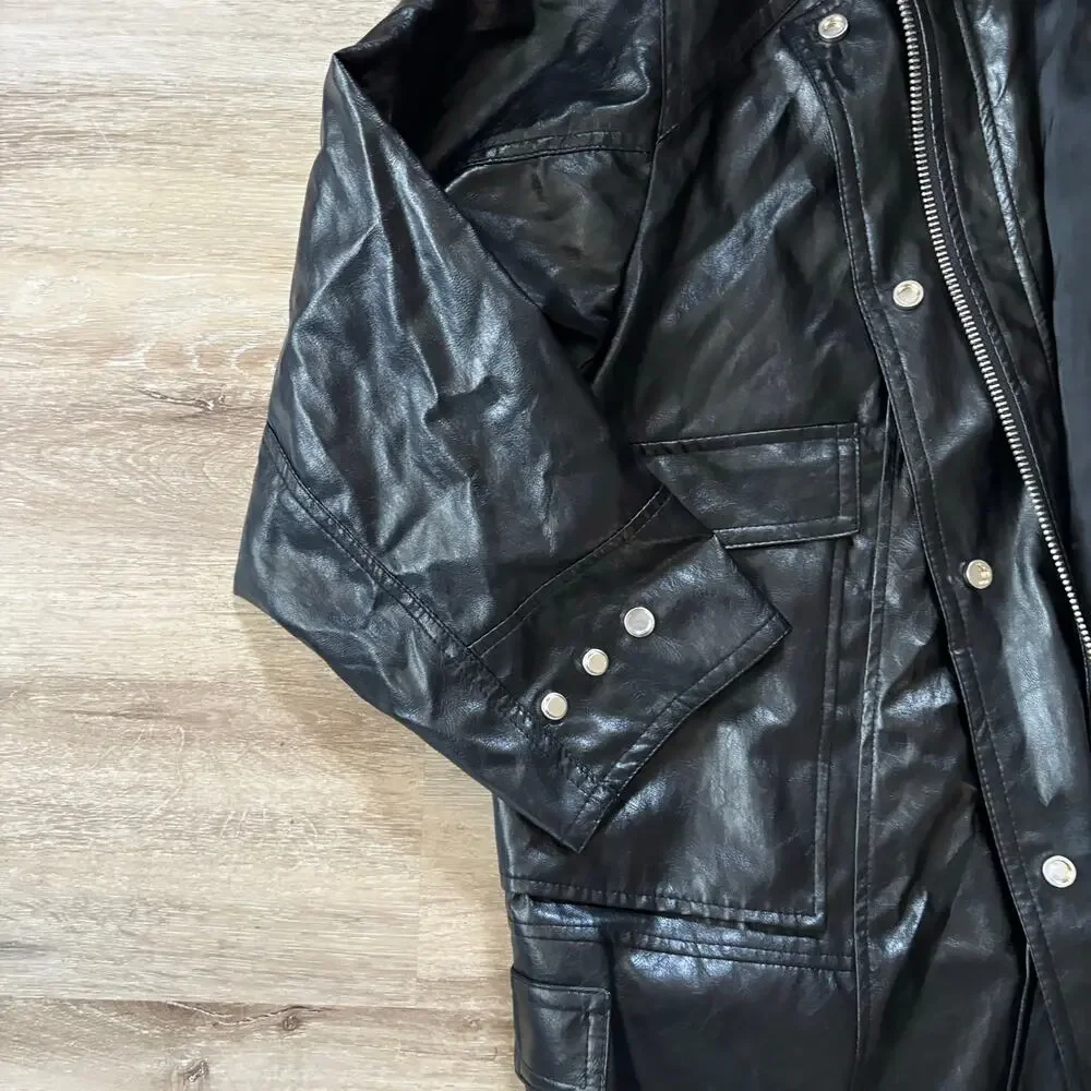 Zara Faux Leather Jacket - Picture 2 of 8